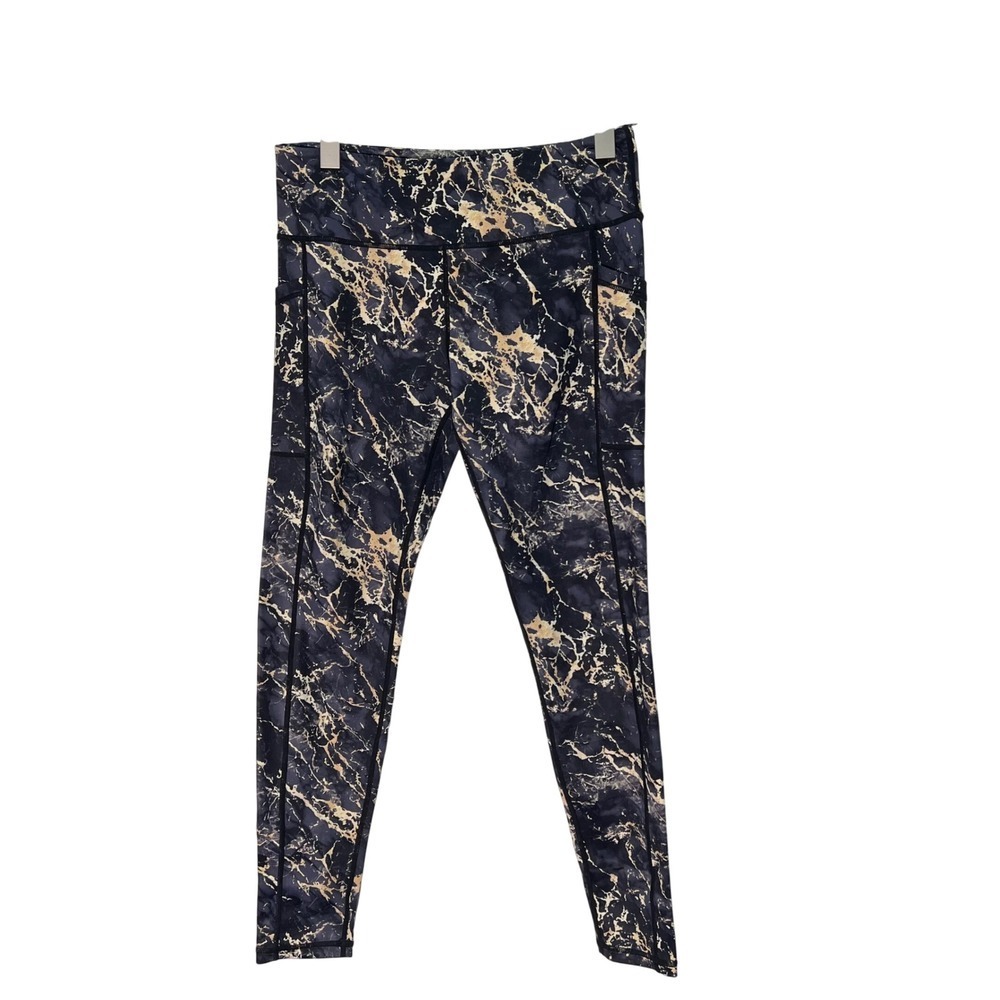 Constantly Varied Gear CVG Leggings Women Large Marble Print Workout Squat proof